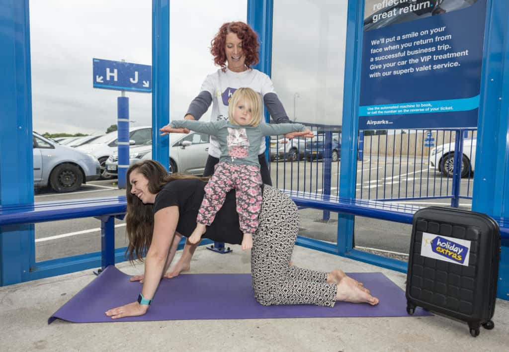 Holiday Extras yoga classes at Airparks Birmingham.