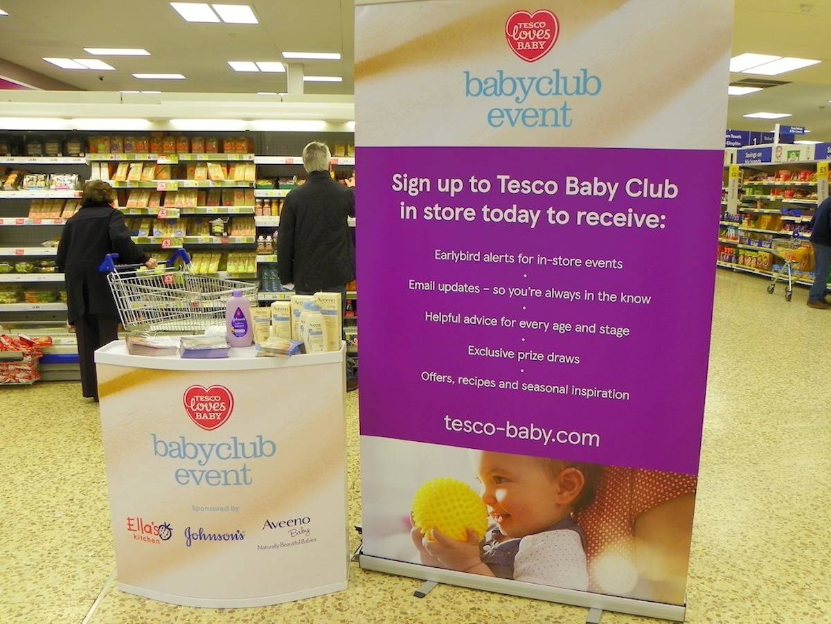 Tesco Baby Club Event - sign up to the baby club to receive deals and advice for expectant parents and parents of babies and toddlers
