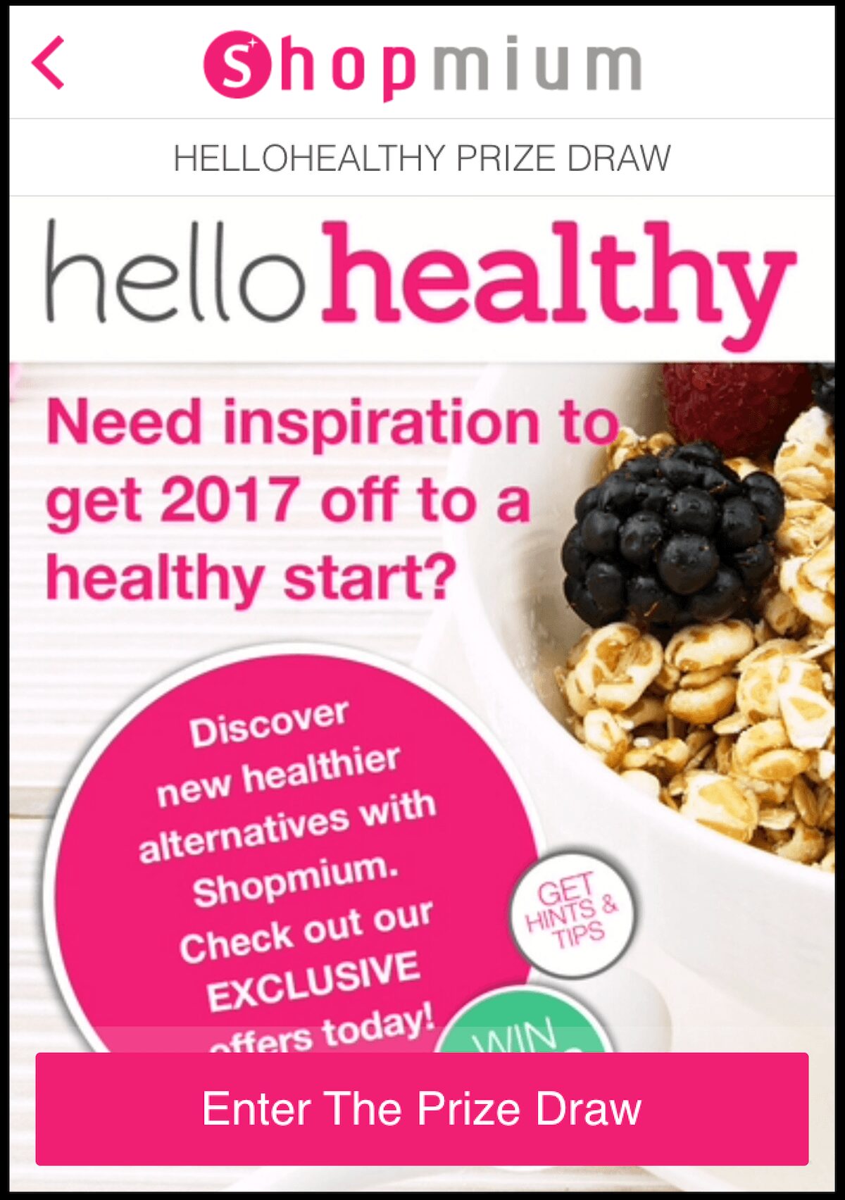 Hellohealthy on Shopmium review and competition news