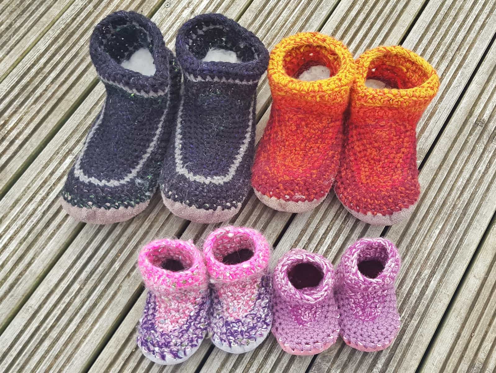 Slippers | The whole family will love these ethically manufactured slippers that were handmade on a smallholding in Scotland. The whole process from sheep rearing and shearing takes place on the same land. The wool is spun and the slippers are knitted by hand with a sheepskin base. They are available in your choice of colours and sizes from babies to adult.