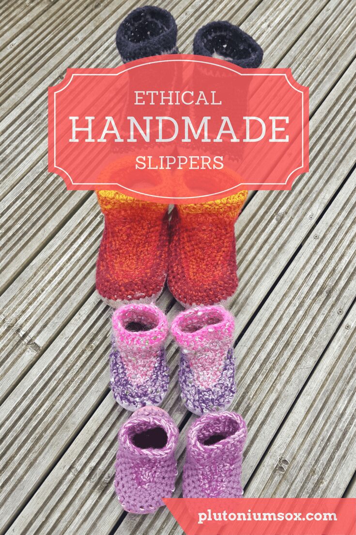 Slippers | The whole family will love these ethically manufactured slippers that were handmade on a smallholding in Scotland. The whole process from sheep rearing and shearing takes place on the same land. The wool is spun and the slippers are knitted by hand with a sheepskin base. They are available in your choice of colours and sizes from babies to adult. 