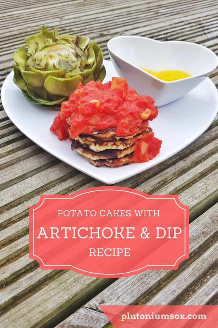 Recipe - potato cakes and globe artichokes | If you want to reduce waste and eat fresh, seasonal vegetables, this recipe for globe artichokes with potato cakes and a lemon butter dip is the perfect solution. Did you know you can eat part of each globe artichoke leaf as well as the heart? This is a simple but aesthetically pleasing recipe. #recipe #potatoes #artichokes