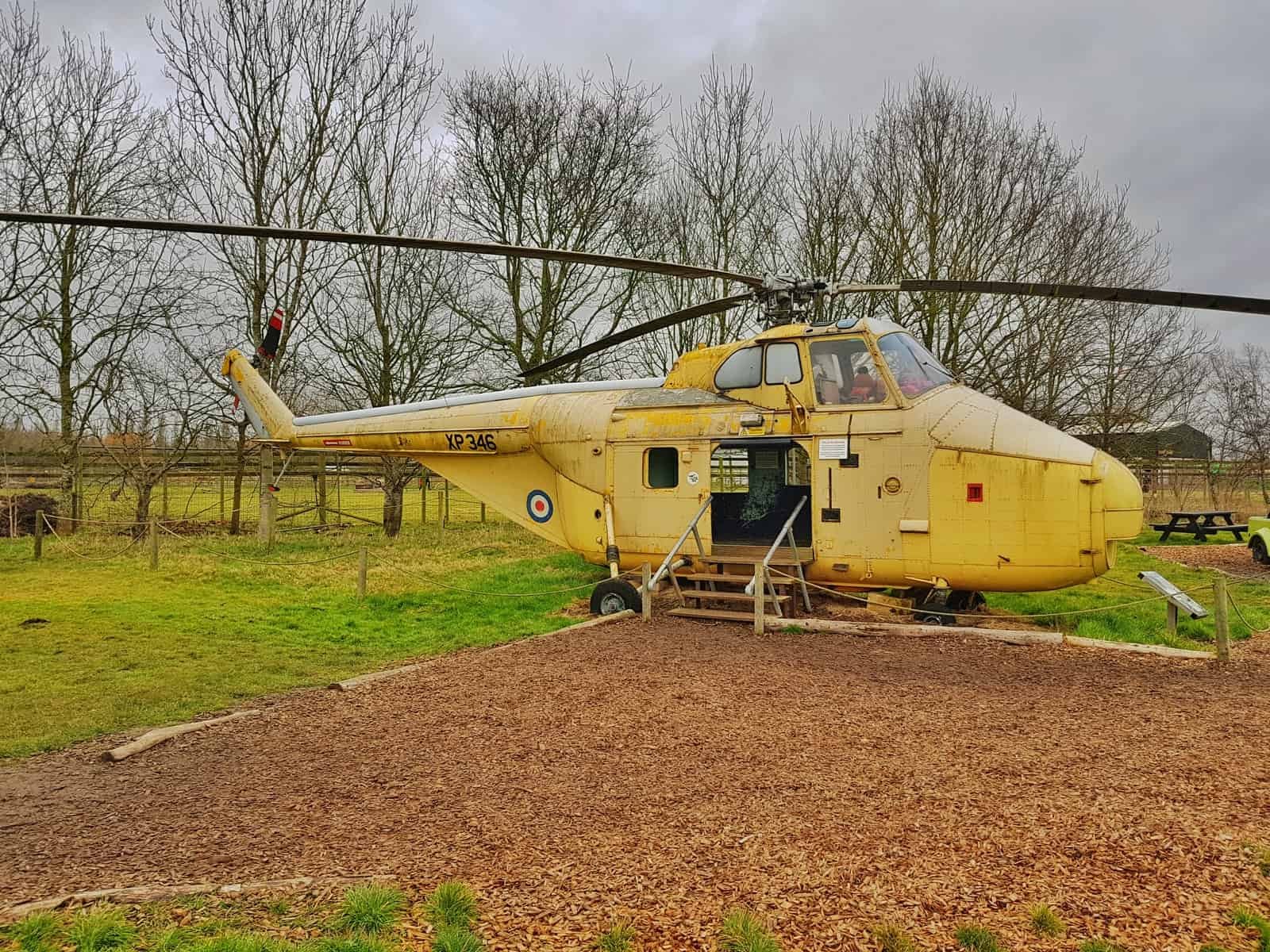 Helicopter in children's park at All Things Wild near Evesham, West Midlands