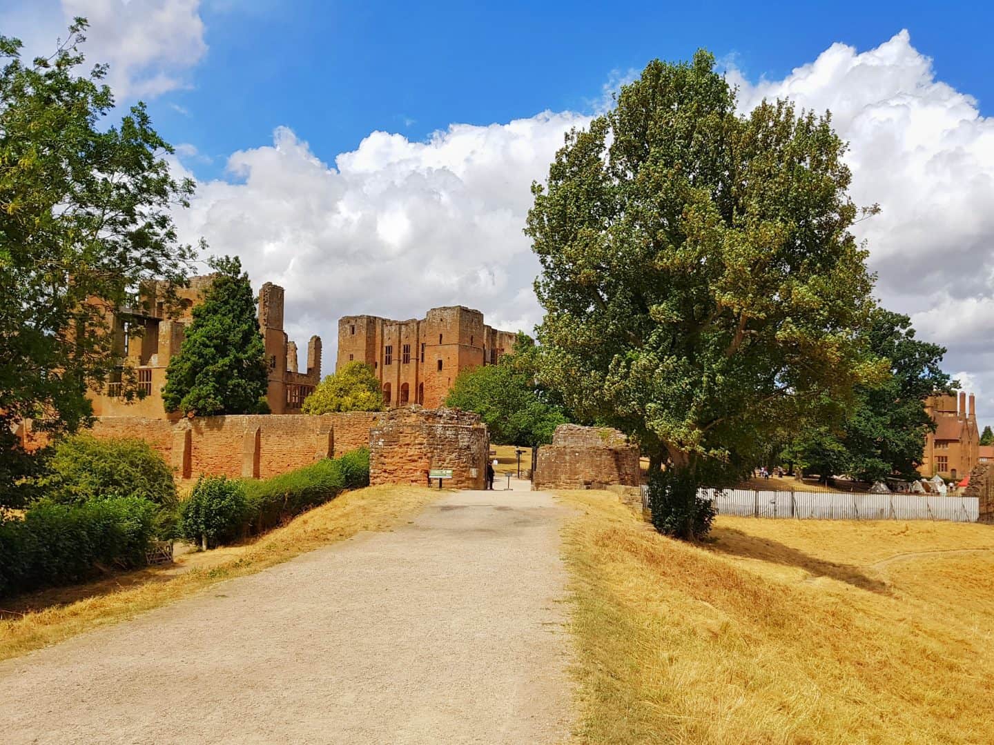 Kenilworth Castle Warwickshire in the West Midlands - exterior by public entrance