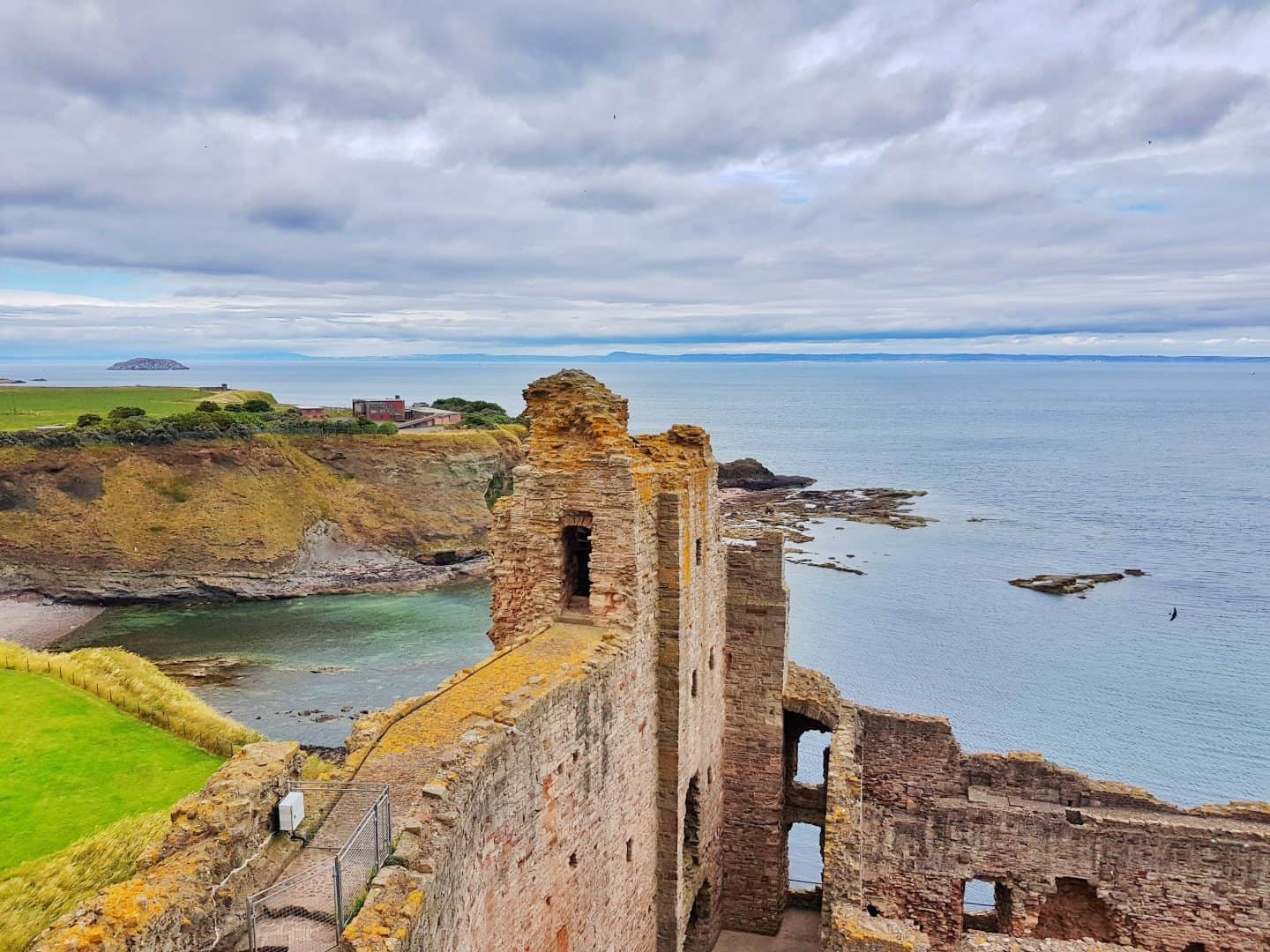 Dog Friendly Tantallon Castle and Seacliff Beach East Lothian Scotland - view from tower