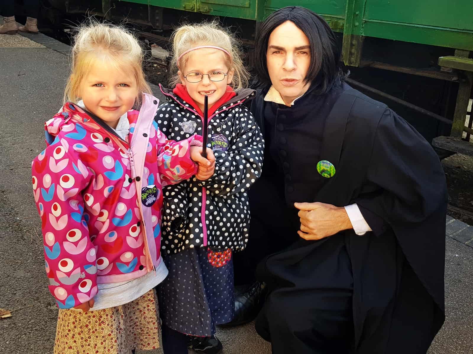Watercress Line girls with Snape