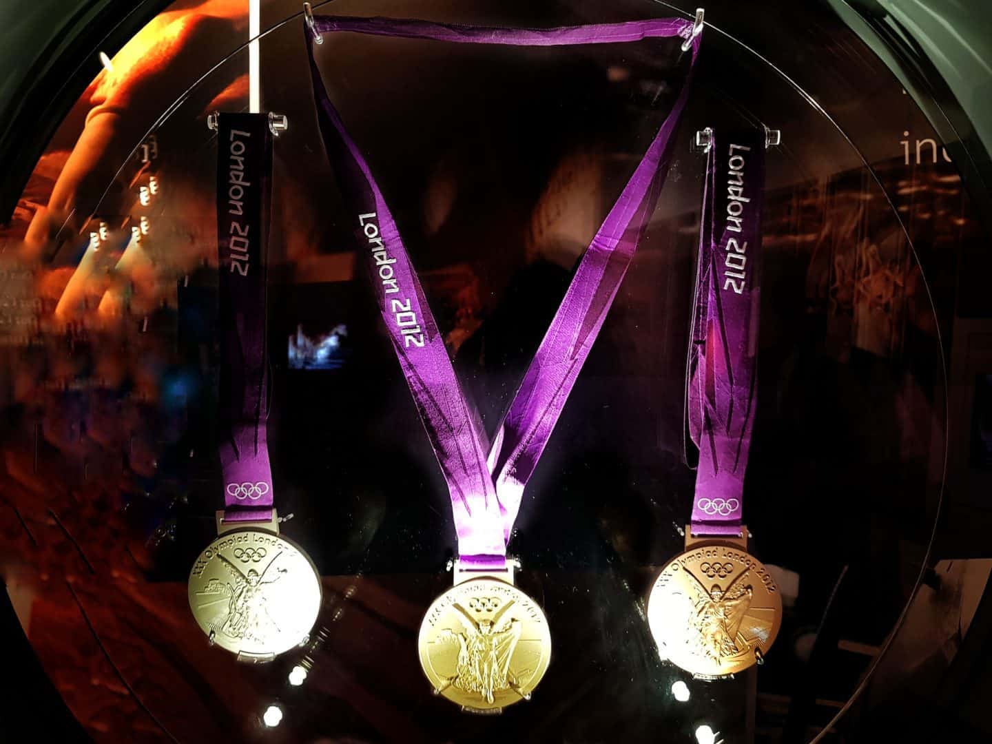 London 2012 Olympic medals on display at Royal Mint Experience
