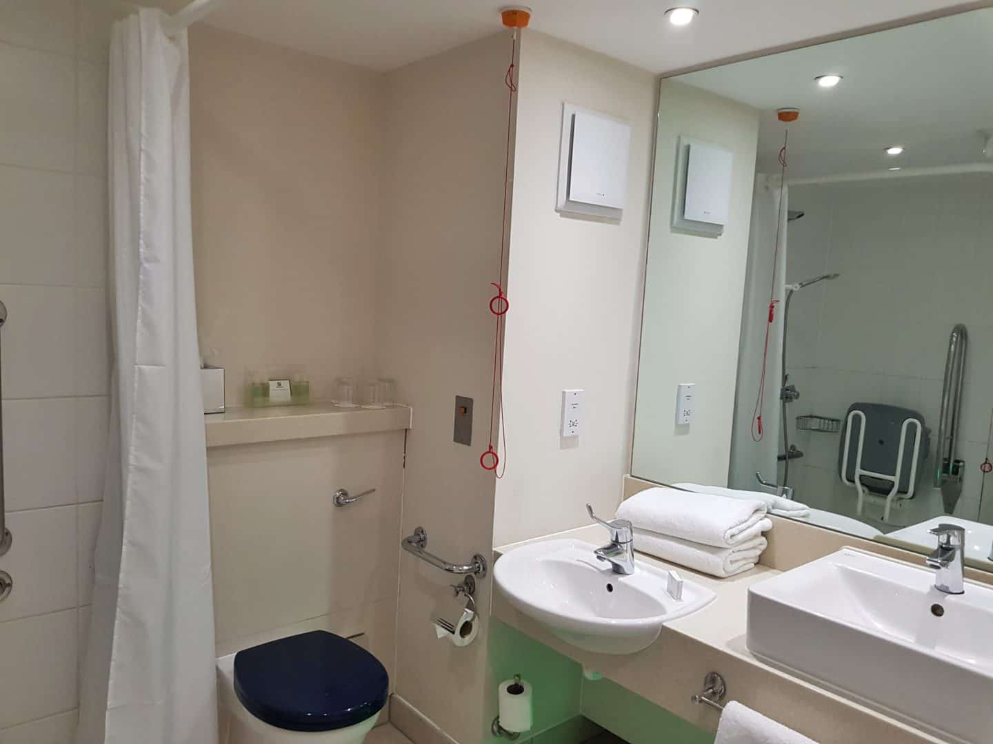 accessible bathroom at Winchester Holiday Inn