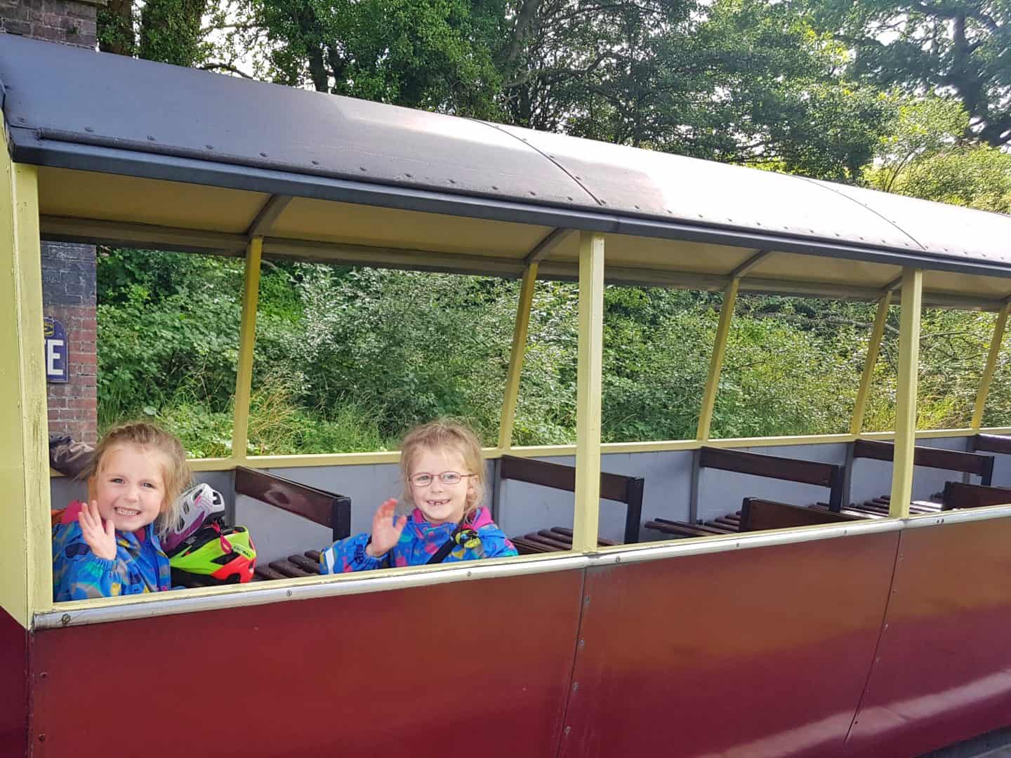 children on Bala Lake Railway North Wales