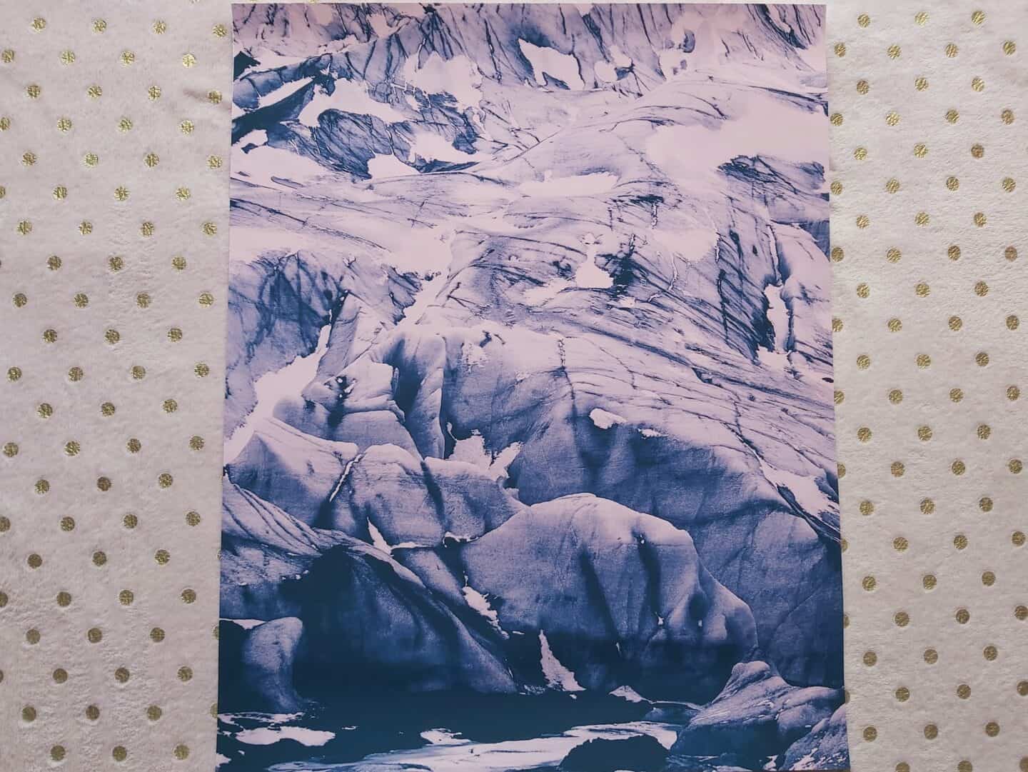 Abstract glacier artwork
