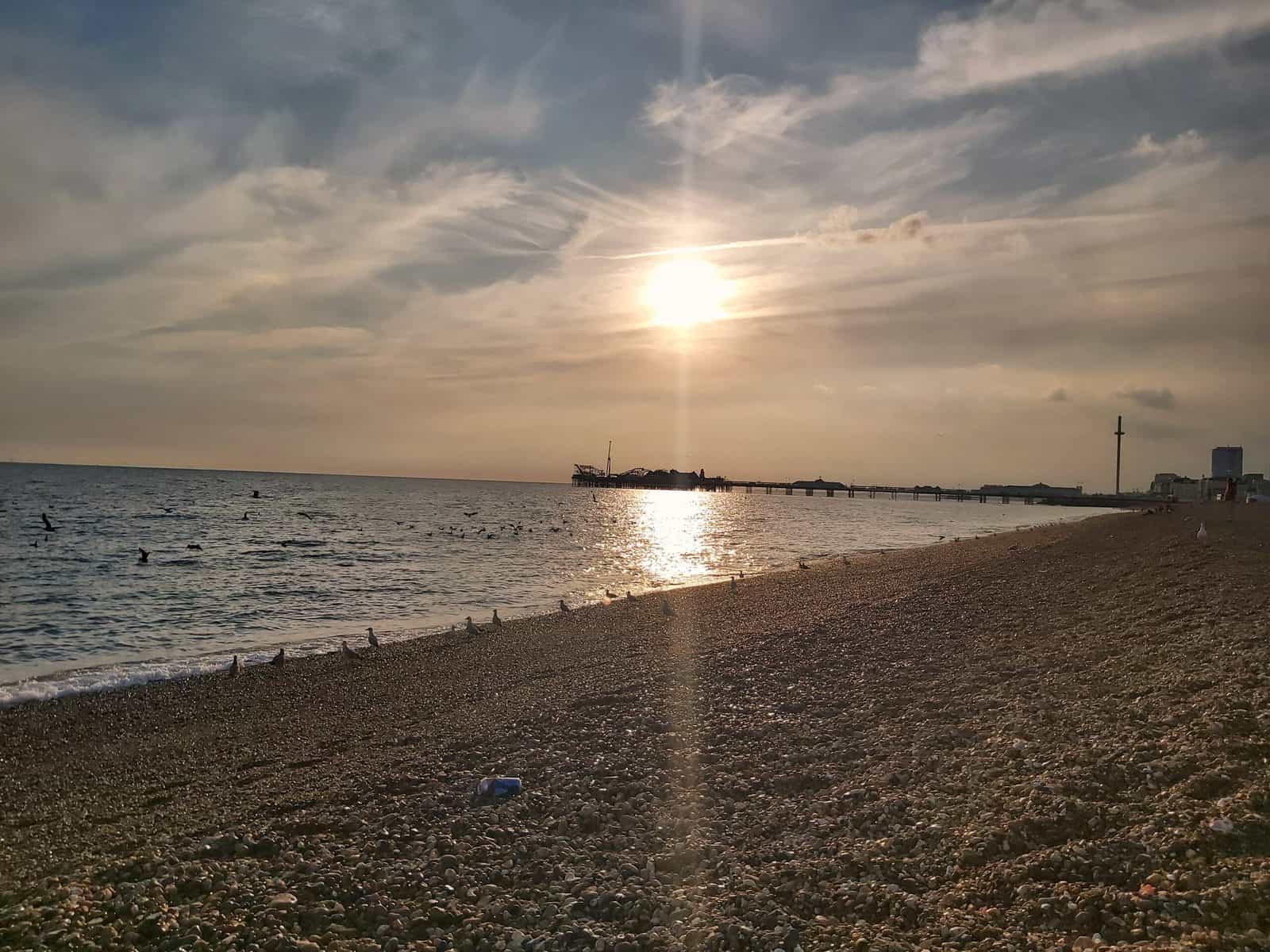 Brighton Sea Front at sunset
