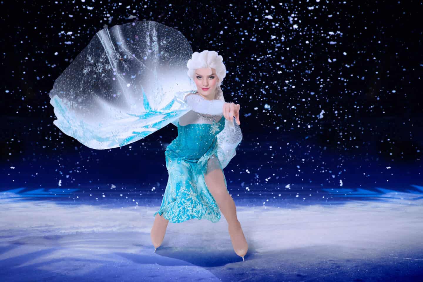 Elsa from Frozen dancing in Disney on Ice Find Your Hero