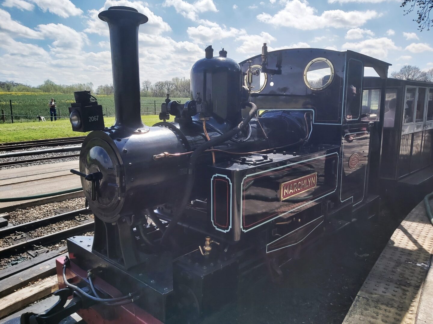 Narrow gauge steam engine at Statfold Barn Tamworth West Midlands