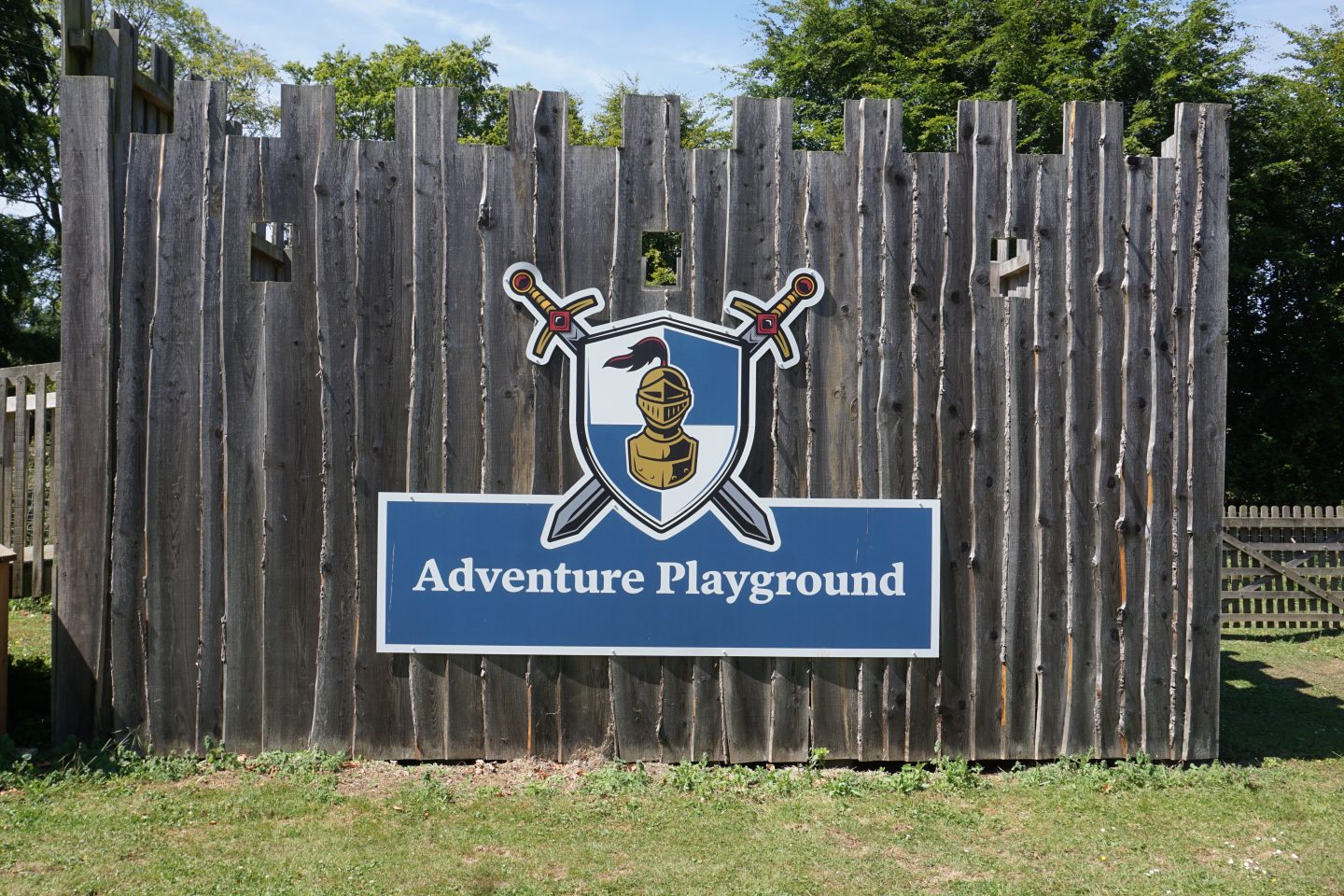Entrance to the adventure playground at Sudeley Castle