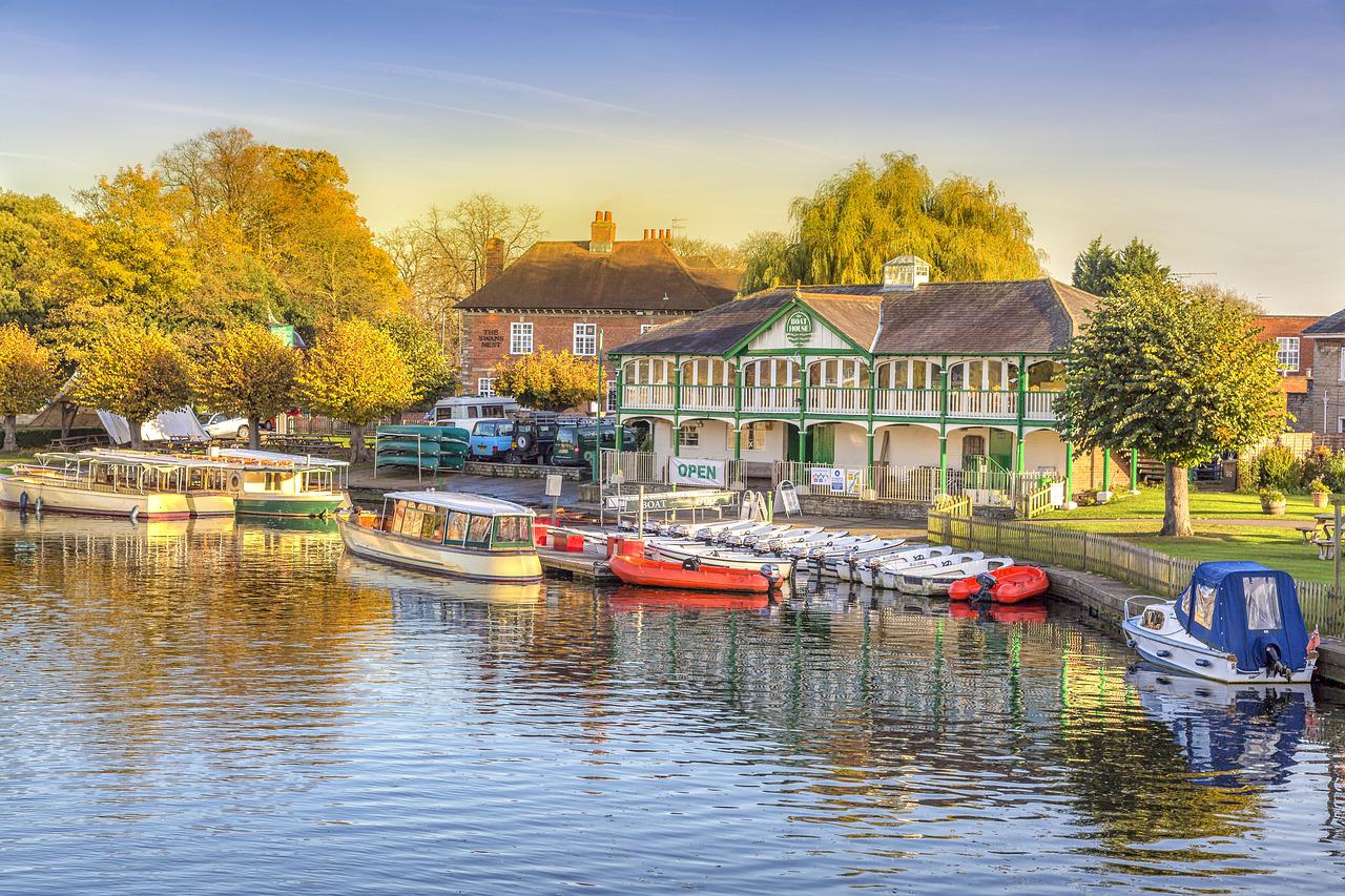 View of the river in Stratford Upon Avon in Warwickshire