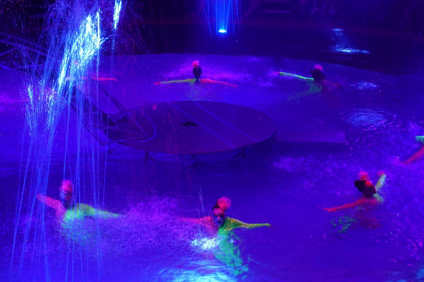 Performers inside the Great Yarmouth Hippodrome Circus pool