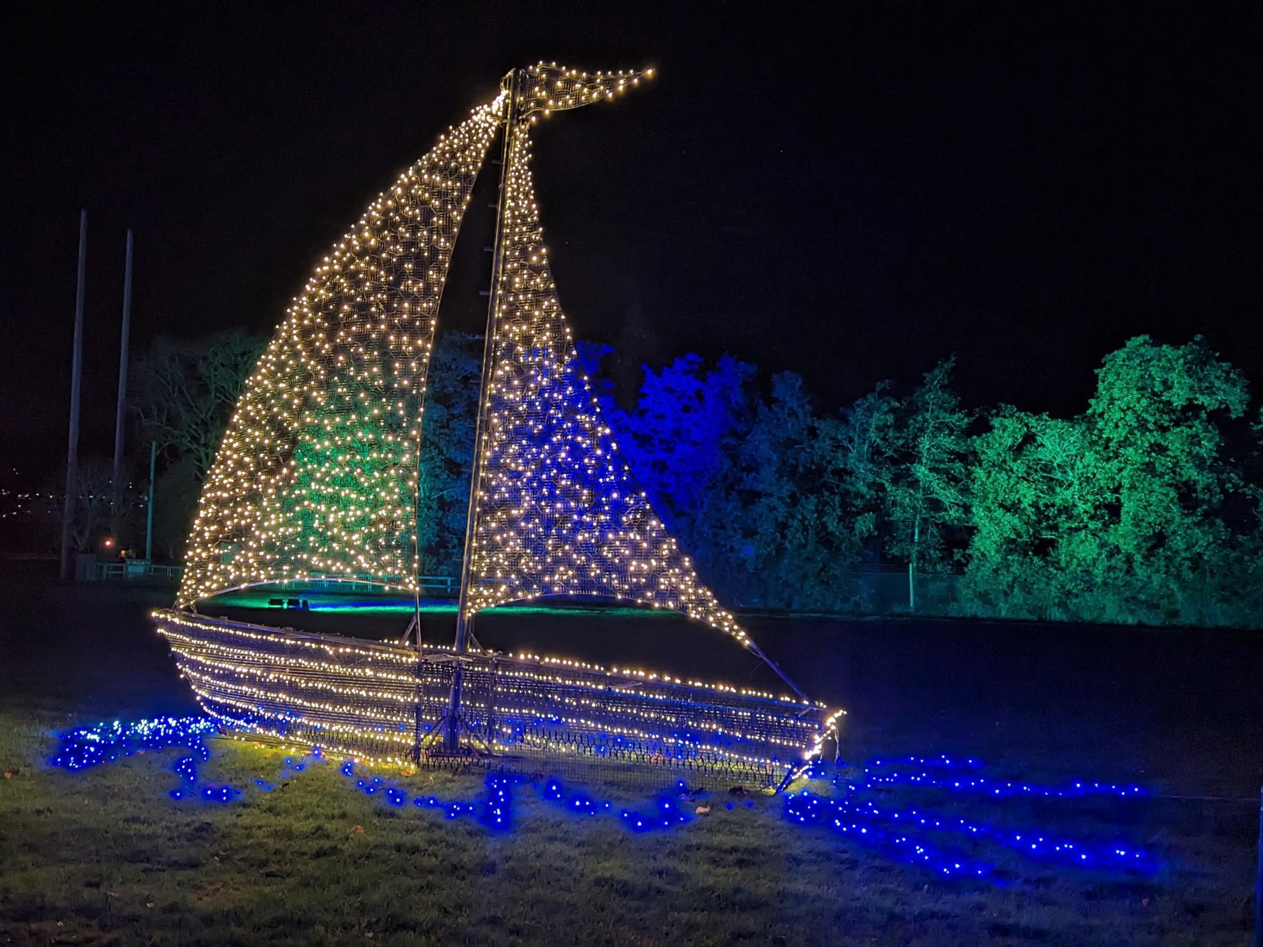 Boat of lights at Winter Glow