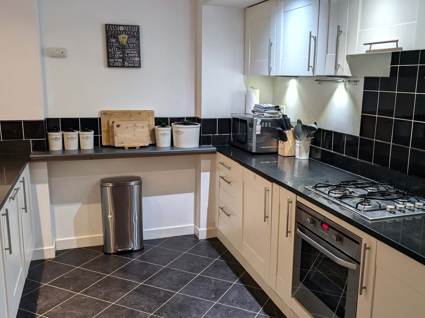 Kitchen in in dog friendly holiday cottage at Abbey Holidays Loch Ness