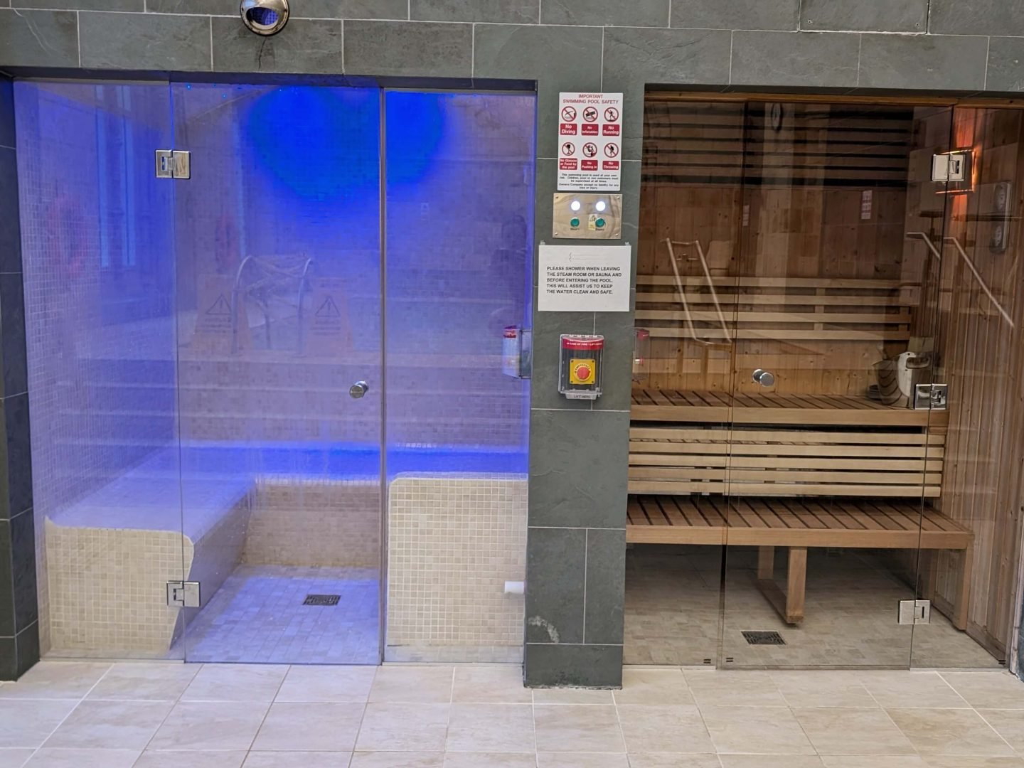 sauna and steam room