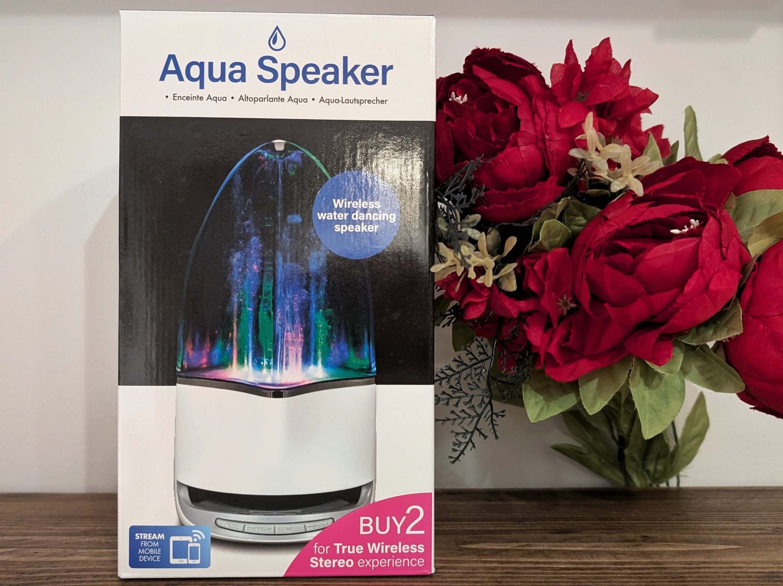 Aqua Bluetooth Speaker in box