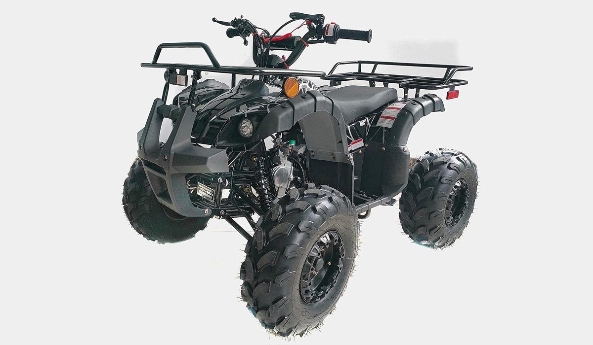 Black off-road ATV quad bike