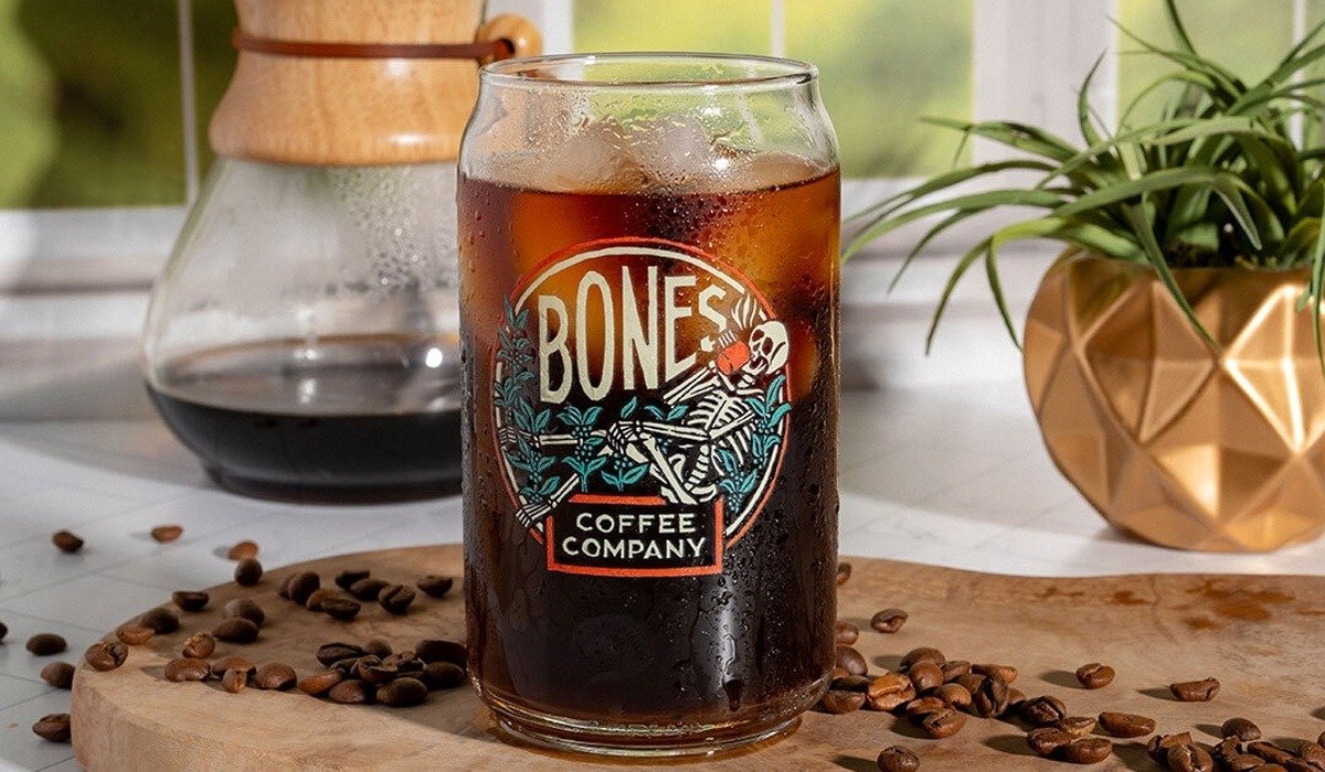 Iced cold brew coffee in a glass