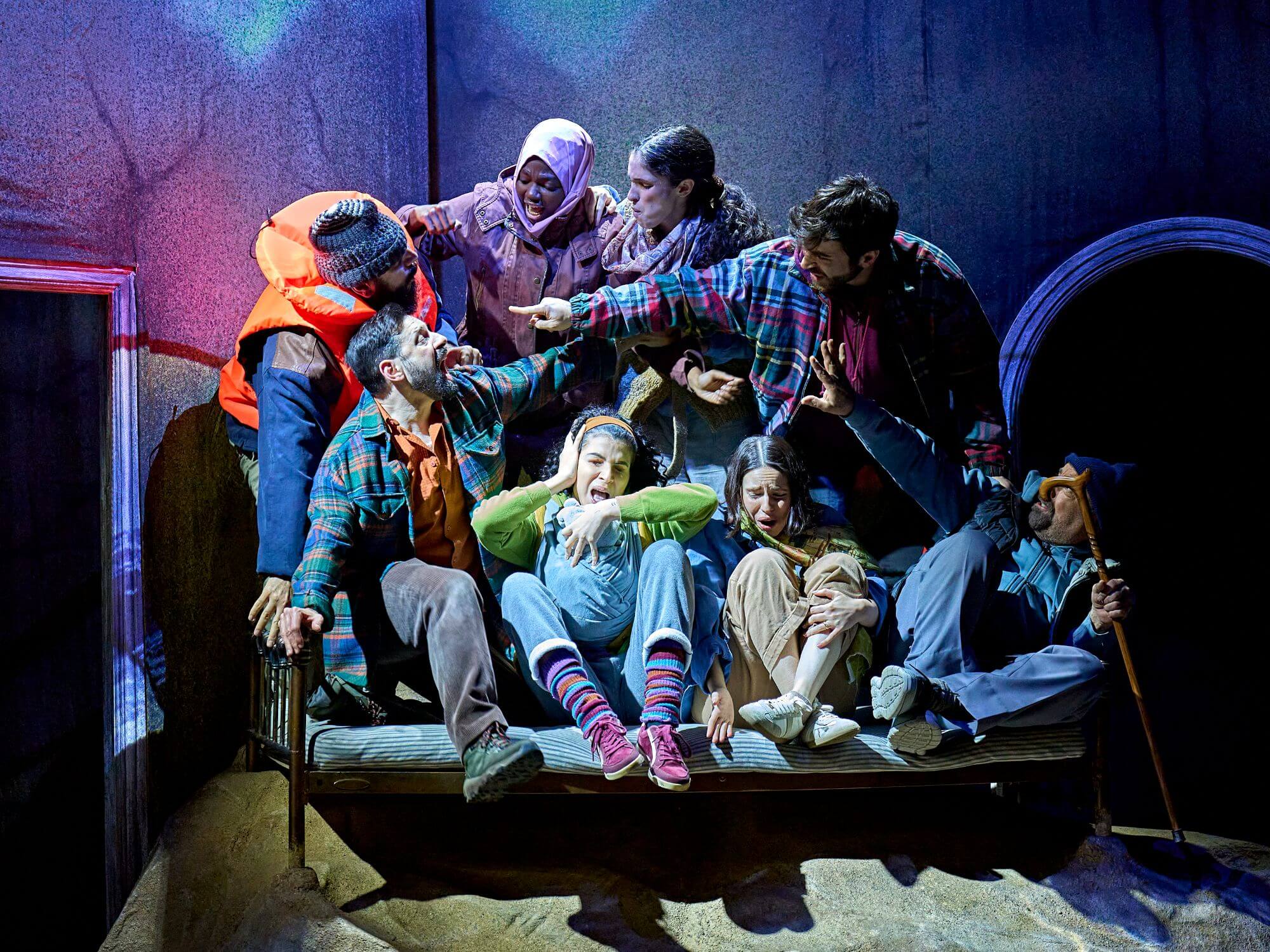 Beekeeper of Aleppo cast all together on stage